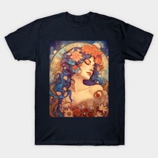 Art Nouveau Autumn Princess T-Shirt